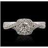 Image 1 : 14KT White Gold 1.00ctw Diamond Ring