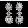 Image 1 : 14KT White Gold 4.19ctw Diamond Earrings