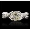 Image 1 : 14KT White Gold 1.67ctw Diamond Ring