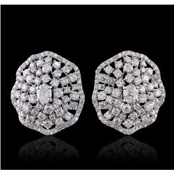 14KT White Gold 4.43ctw Diamond Earrings