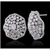 Image 2 : 14KT White Gold 4.43ctw Diamond Earrings