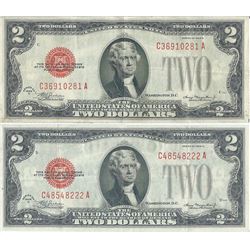 1928 $2 Currency Lot of 2