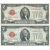 Image 1 : 1928 $2 Currency Lot of 2