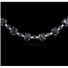 Image 2 : 14KT White Gold 60.09ctw Sapphire and Diamond Necklace