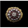 Image 1 : 18KT Yellow Gold 2.08ctw Ruby and Diamond Ring