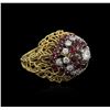 Image 2 : 18KT Yellow Gold 2.08ctw Ruby and Diamond Ring