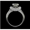Image 3 : 18KT White Gold 2.54ctw Diamond Ring