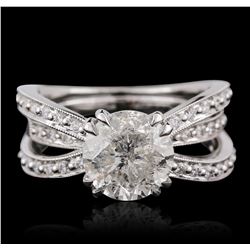 18KT White Gold 3.66ctw Diamond Ring Wedding Set