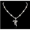Image 1 : 14KT White Gold 3.82ctw Diamond Necklace