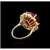 Image 3 : 14KT Yellow Gold 14.39ct Ruby and Diamond Ring
