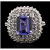 Image 1 : 14KT White Gold 3.15ct Tanzanite and Diamond Ring