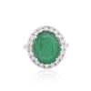 Image 1 : 14KT White Gold 5.95ct Emerald and Diamond Ring