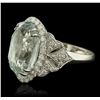 Image 2 : 14KT White Gold 6.88ct Aquamarine and Diamond Ring