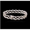 Image 2 : 18KT White Gold 3.74ctw Diamond Tennis Bracelet