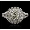 Image 1 : 14KT White Gold 1.94ctw Diamond Ring
