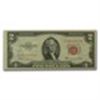 Image 2 : 1953-S $2.00 U.S. Notes Red Seal VG/VF (Lot of 5)