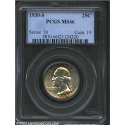 1939-S 25C MS66 PCGS. The 1939-S is the final S-mint silver Washington Quarter with an original mint