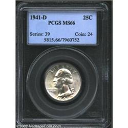 1941-D 25C MS66 PCGS. This Gem quality type candidate presents as untoned, but one can discern delic