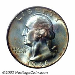 1946-S 25C MS67 PCGS. This is a gorgeous Washington Quarter irrespective of date. There are explosio