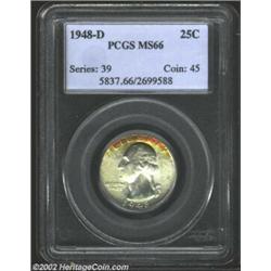 1948-D 25C MS66 PCGS. Judging by combined NGC and PCGS population data, the 1948-D is not a difficul