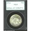 Image 1 : 1916 50C MS65 PCGS. A little bit of rose toning is seen over generally steel-grey surfaces. The lust
