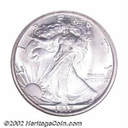 1917-D 50C Obverse MS66 NGC. The combined mintage for the 1917-D Half Dollar was 765,400 pieces. Onl