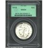 Image 1 : 1918 50C MS64 PCGS. Adequately struck with generally clean surfaces. A diagonal toning streak that t