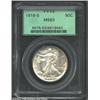 Image 1 : 1918-S 50C MS63 PCGS. The warm silver-gray surfaces of this fine Mint State example display a pair o
