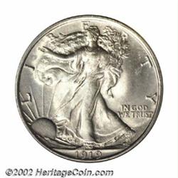 1919 50C MS63 NGC. The 1919 date carries a certain cachet that few other dates possess from the 20th