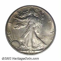 1919-S 50C MS63 PCGS. Among Walking Liberty Halves, the 1919-S is second only in Mint State rarity t