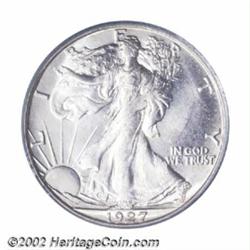 1927-S 50C MS64 PCGS. Untoned, or essentially so, both sides display a bright, pleasing sheen. Somew