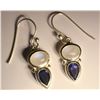 Image 1 : Sterling Silver Iolite & Moonstone Earrings