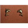 Image 1 : 10kt Gold Dolphin Earrings