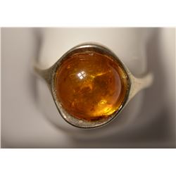 Sterling Silver Amber Ring