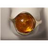 Image 1 : Sterling Silver Amber Ring