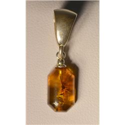 Sterling Silver Baltic Amber Pendant
