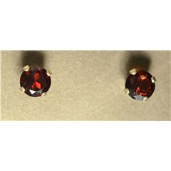 St Silver Garnet Earrings