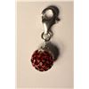 Image 1 : St Silver & Red CZ Charm
