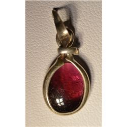 Sterling Silver Garnet Pendant