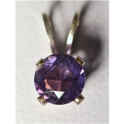 #167 St Silver Amethyst Pendant