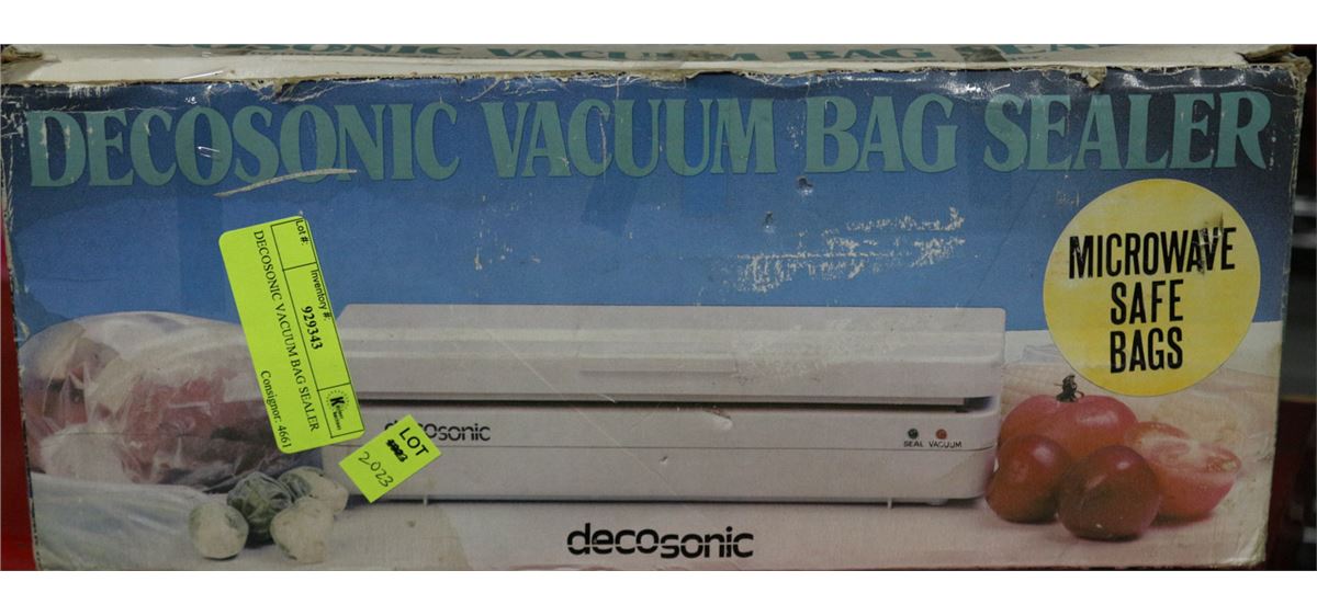 DECOSONIC VACUUM BAG SEALER Kastner Auctions
