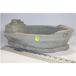 SET OF 5 CEMENT SHIP PLANTERS