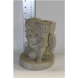 SET OF 4 ANGEL CEMENT GARDEN ORNAMENTS