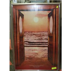 FRAMED SUNRISE PICTURE WITH EMILY DICKENSON QUOTE