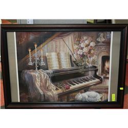 J. GIBSON PIANO FRAMED PRINT