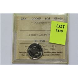 CANADA 2006P 10¢ - GRADED ICCS MS-66