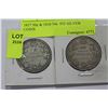 Image 1 : 1917 50¢ & 1910 50¢ .925 SILVER COINS