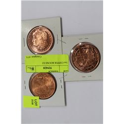 1oz COPPER ROUND X3