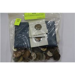 BAG OF ASSORTED FOREIGN COINS