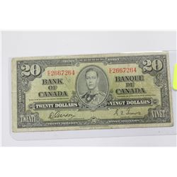 1937 CANADIAN TWENTY DOLLAR BANKNOTE